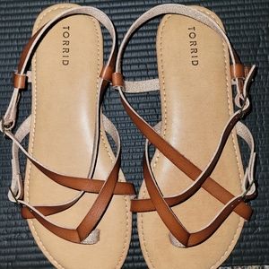 Torrid brown gladiator sandal 11.5WW